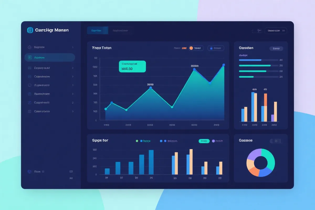 数据仪表盘示意图